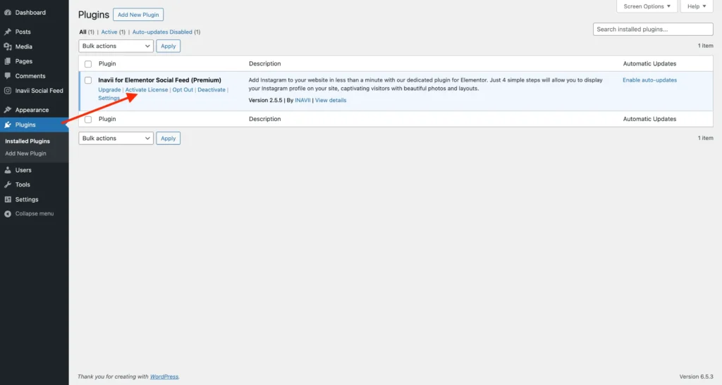 Activate your premium license option 2