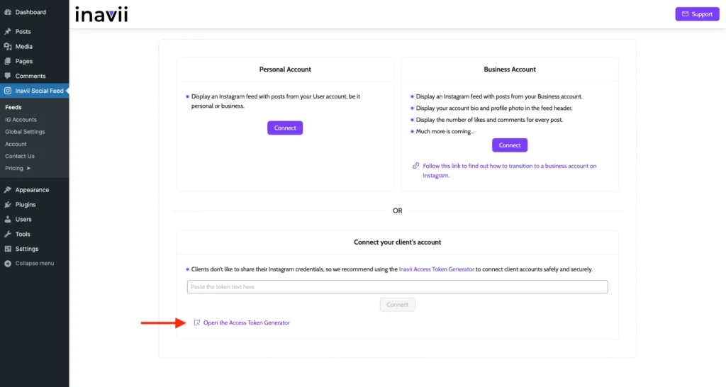 Connecting an Instagram Account via an Access Token 1