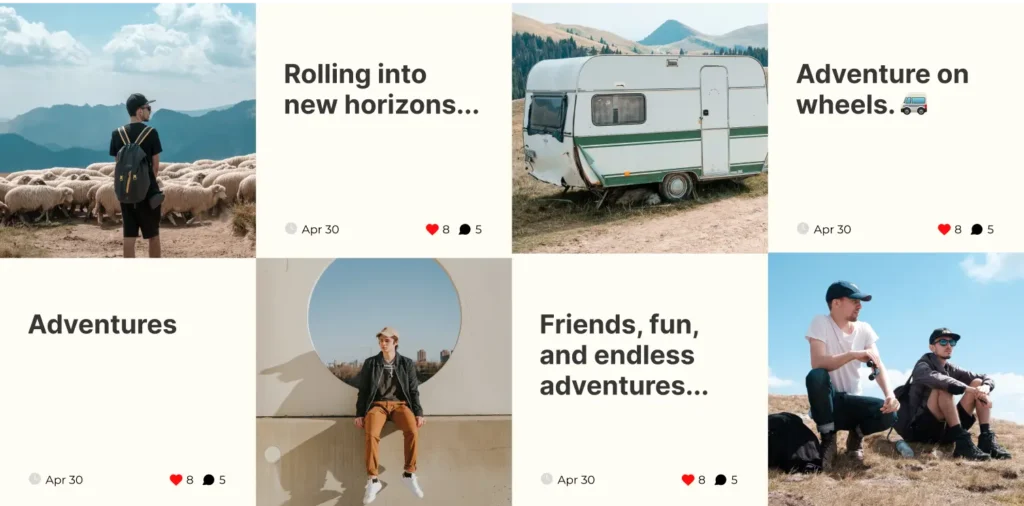 Template Content Grid